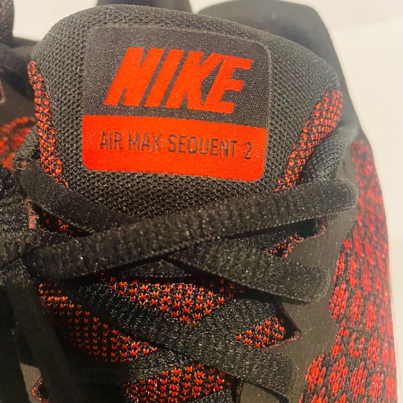 Nike Air Max Sequent 2 Men's running shoes Size 12.5 US Red/Black 852461-006 - Picture 3 of 9